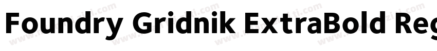 Foundry Gridnik ExtraBold Regular字体转换